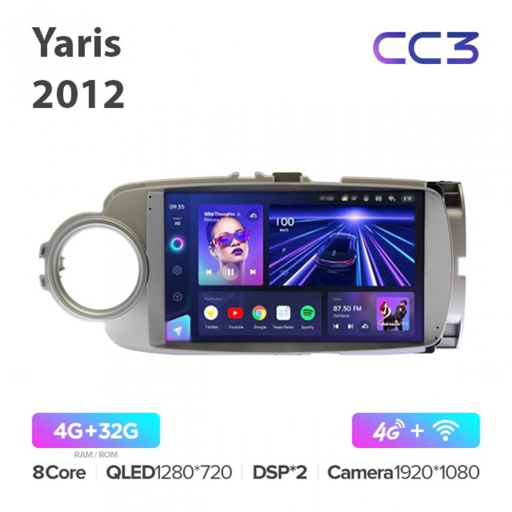 Магнитола Teyes CC3 для Toyota Yaris/Vitz 2012