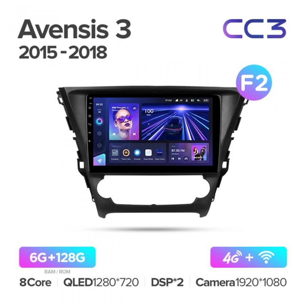 Магнитола Teyes CC3 для Toyota Avensis 2015-2018