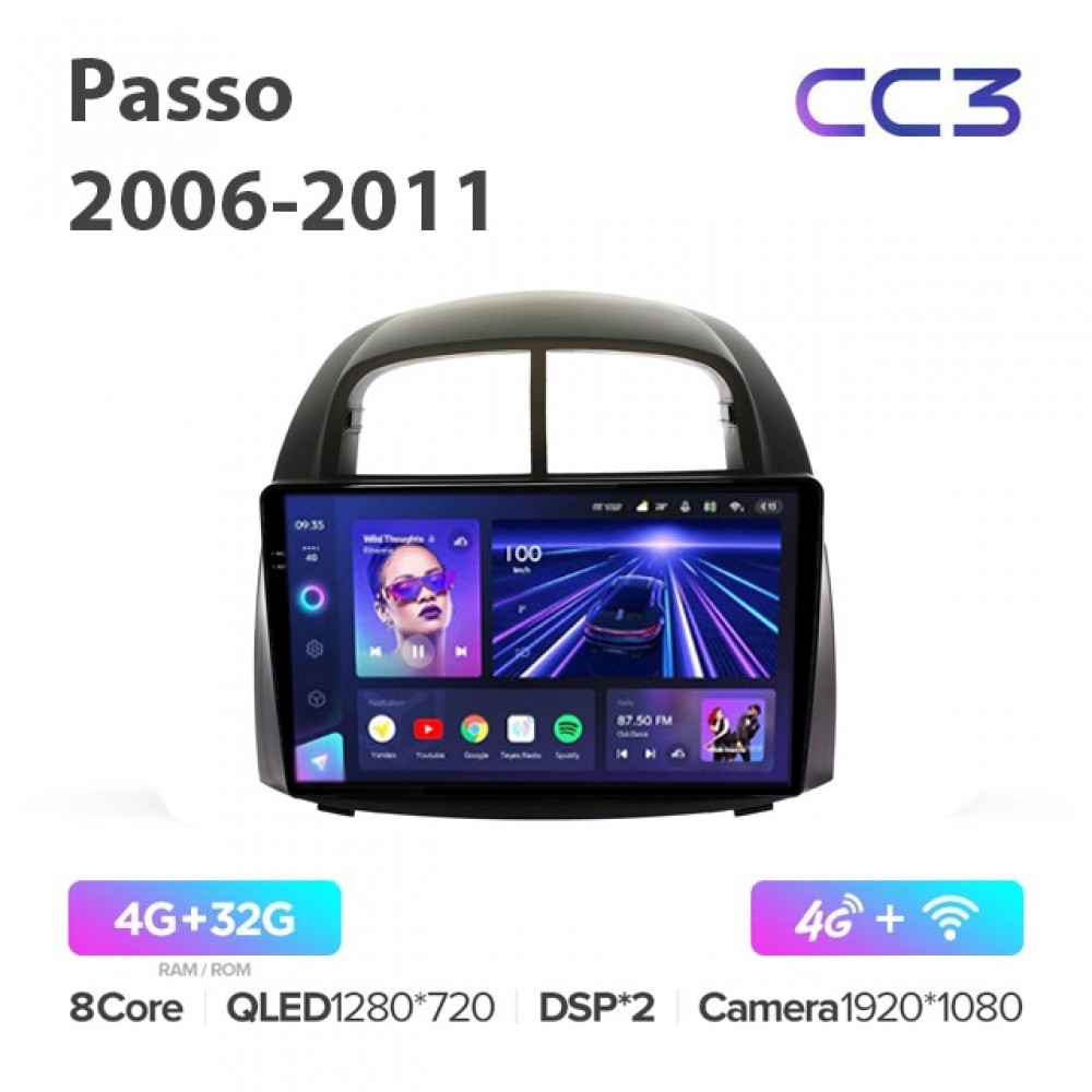 Магнитола Teyes CC3 для Toyota Passo 2006-2011