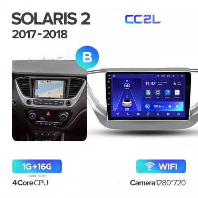 Штатная магнитола для Hyundai Solaris 2017+