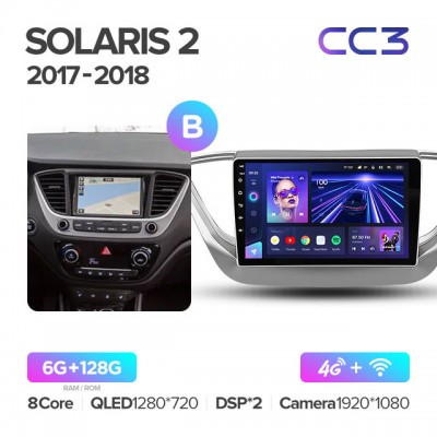 Магнитола Teyes CC3 для Hyundai Solaris 2017+