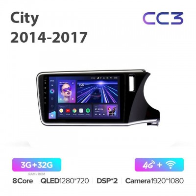 Магнитола Teyes CC3 для Honda City 2014-2017