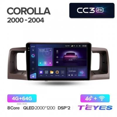 Магнитола Teyes 2K_CC3 для Toyota Corolla E120 2000-2006